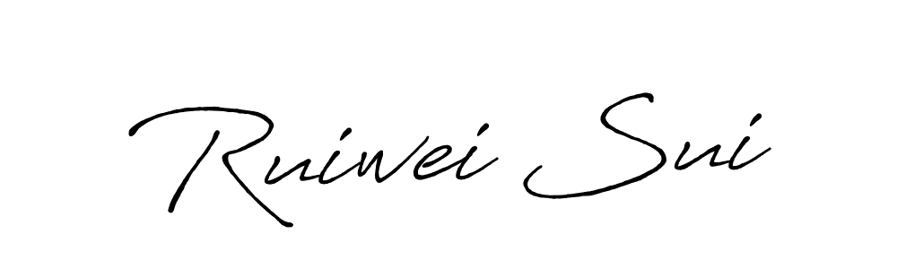 It looks lik you need a new signature style for name Ruiwei Sui. Design unique handwritten (Antro_Vectra_Bolder) signature with our free signature maker in just a few clicks. Ruiwei Sui signature style 7 images and pictures png