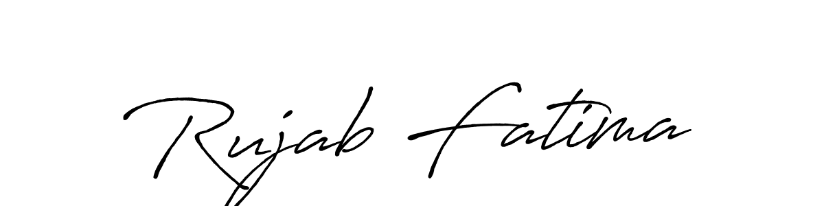 Also we have Rujab Fatima name is the best signature style. Create professional handwritten signature collection using Antro_Vectra_Bolder autograph style. Rujab Fatima signature style 7 images and pictures png