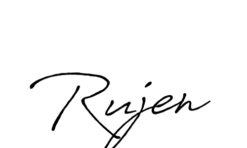 You should practise on your own different ways (Antro_Vectra_Bolder) to write your name (Rujen) in signature. don't let someone else do it for you. Rujen signature style 7 images and pictures png