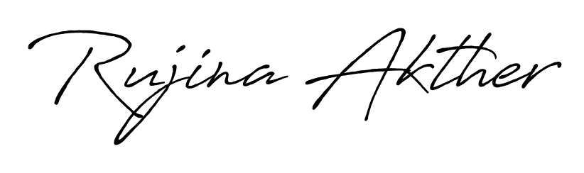 Also You can easily find your signature by using the search form. We will create Rujina Akther name handwritten signature images for you free of cost using Antro_Vectra_Bolder sign style. Rujina Akther signature style 7 images and pictures png