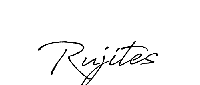 Make a beautiful signature design for name Rujites. With this signature (Antro_Vectra_Bolder) style, you can create a handwritten signature for free. Rujites signature style 7 images and pictures png