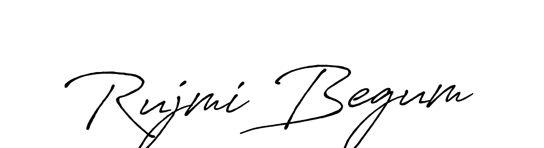 Design your own signature with our free online signature maker. With this signature software, you can create a handwritten (Antro_Vectra_Bolder) signature for name Rujmi Begum. Rujmi Begum signature style 7 images and pictures png