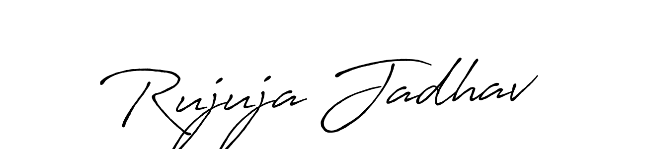 You should practise on your own different ways (Antro_Vectra_Bolder) to write your name (Rujuja Jadhav) in signature. don't let someone else do it for you. Rujuja Jadhav signature style 7 images and pictures png