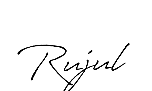 How to make Rujul signature? Antro_Vectra_Bolder is a professional autograph style. Create handwritten signature for Rujul name. Rujul signature style 7 images and pictures png