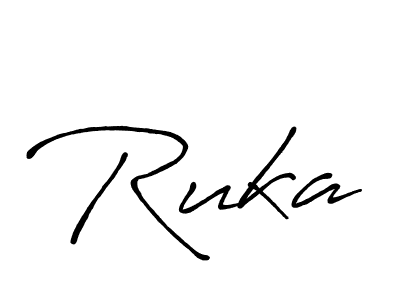 How to make Ruka name signature. Use Antro_Vectra_Bolder style for creating short signs online. This is the latest handwritten sign. Ruka signature style 7 images and pictures png
