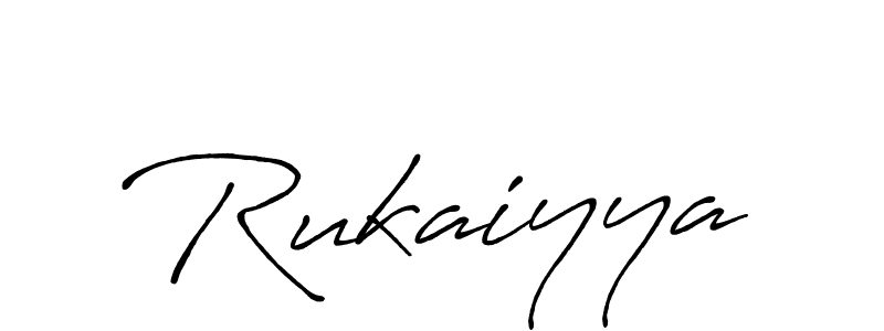 Create a beautiful signature design for name Rukaiyya. With this signature (Antro_Vectra_Bolder) fonts, you can make a handwritten signature for free. Rukaiyya signature style 7 images and pictures png