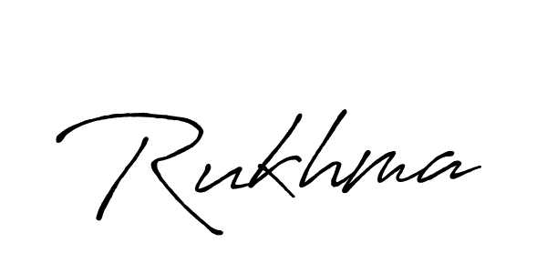 Rukhma stylish signature style. Best Handwritten Sign (Antro_Vectra_Bolder) for my name. Handwritten Signature Collection Ideas for my name Rukhma. Rukhma signature style 7 images and pictures png