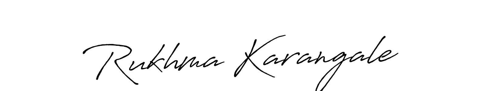 Design your own signature with our free online signature maker. With this signature software, you can create a handwritten (Antro_Vectra_Bolder) signature for name Rukhma Karangale. Rukhma Karangale signature style 7 images and pictures png