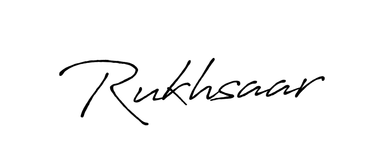 Make a beautiful signature design for name Rukhsaar. With this signature (Antro_Vectra_Bolder) style, you can create a handwritten signature for free. Rukhsaar signature style 7 images and pictures png