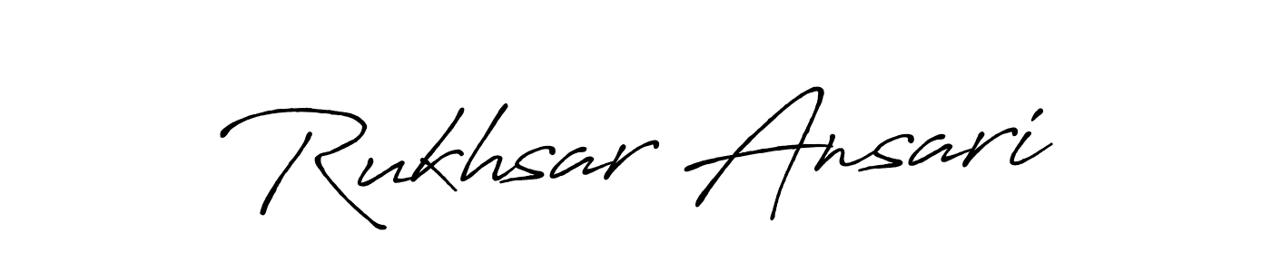 Design your own signature with our free online signature maker. With this signature software, you can create a handwritten (Antro_Vectra_Bolder) signature for name Rukhsar Ansari. Rukhsar Ansari signature style 7 images and pictures png