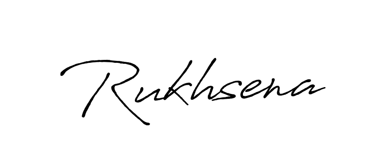 Create a beautiful signature design for name Rukhsena. With this signature (Antro_Vectra_Bolder) fonts, you can make a handwritten signature for free. Rukhsena signature style 7 images and pictures png