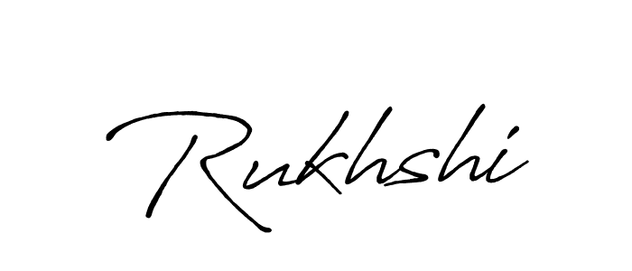 Create a beautiful signature design for name Rukhshi. With this signature (Antro_Vectra_Bolder) fonts, you can make a handwritten signature for free. Rukhshi signature style 7 images and pictures png