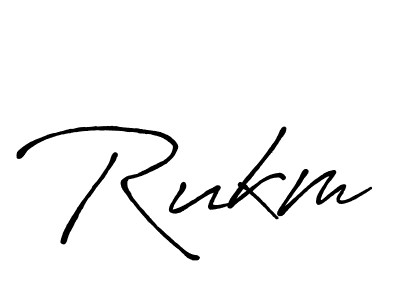 if you are searching for the best signature style for your name Rukm. so please give up your signature search. here we have designed multiple signature styles  using Antro_Vectra_Bolder. Rukm signature style 7 images and pictures png
