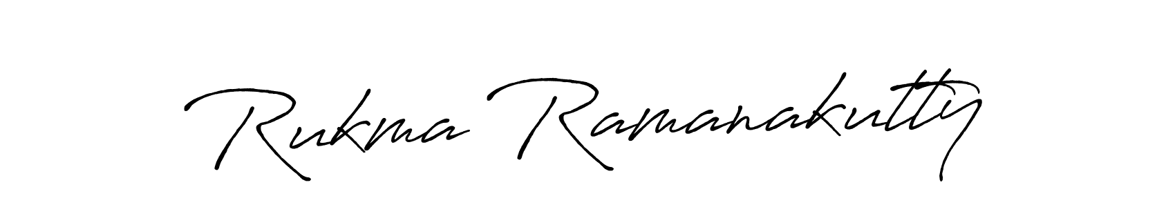 Make a beautiful signature design for name Rukma Ramanakutty. With this signature (Antro_Vectra_Bolder) style, you can create a handwritten signature for free. Rukma Ramanakutty signature style 7 images and pictures png