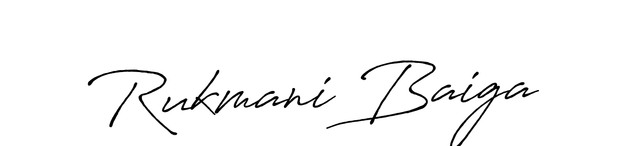 Use a signature maker to create a handwritten signature online. With this signature software, you can design (Antro_Vectra_Bolder) your own signature for name Rukmani Baiga. Rukmani Baiga signature style 7 images and pictures png