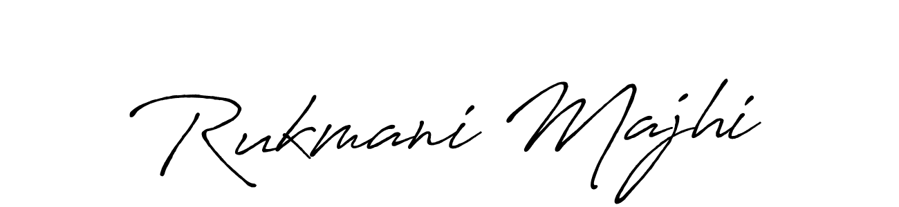 Create a beautiful signature design for name Rukmani Majhi. With this signature (Antro_Vectra_Bolder) fonts, you can make a handwritten signature for free. Rukmani Majhi signature style 7 images and pictures png