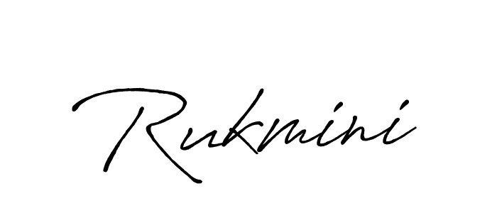 Make a beautiful signature design for name Rukmini. With this signature (Antro_Vectra_Bolder) style, you can create a handwritten signature for free. Rukmini signature style 7 images and pictures png