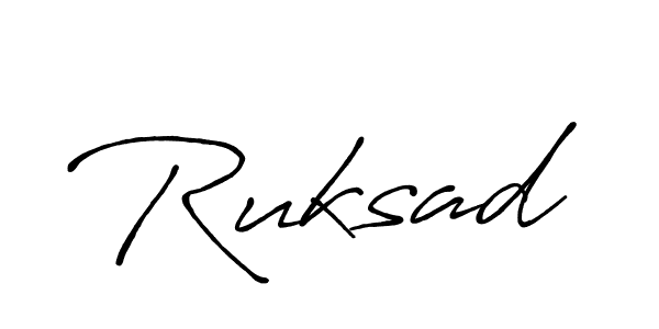 Ruksad stylish signature style. Best Handwritten Sign (Antro_Vectra_Bolder) for my name. Handwritten Signature Collection Ideas for my name Ruksad. Ruksad signature style 7 images and pictures png