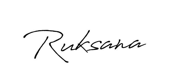 How to make Ruksana name signature. Use Antro_Vectra_Bolder style for creating short signs online. This is the latest handwritten sign. Ruksana signature style 7 images and pictures png