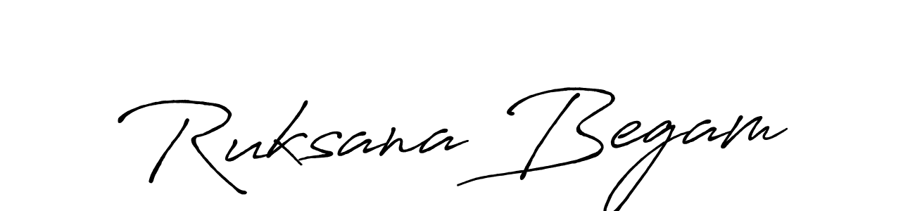 Make a beautiful signature design for name Ruksana Begam. With this signature (Antro_Vectra_Bolder) style, you can create a handwritten signature for free. Ruksana Begam signature style 7 images and pictures png