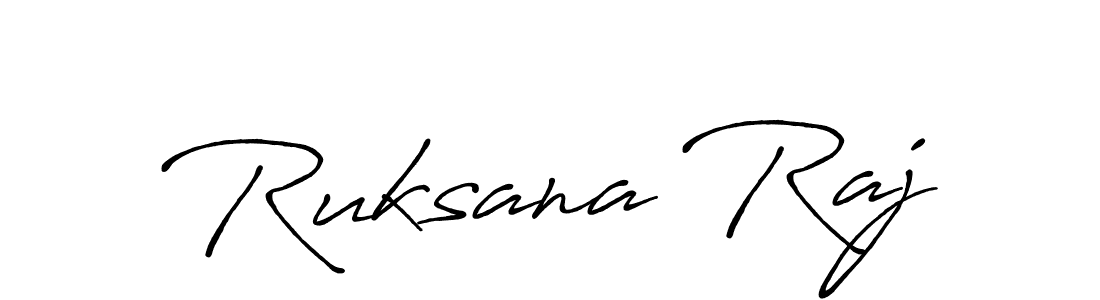 How to make Ruksana Raj signature? Antro_Vectra_Bolder is a professional autograph style. Create handwritten signature for Ruksana Raj name. Ruksana Raj signature style 7 images and pictures png