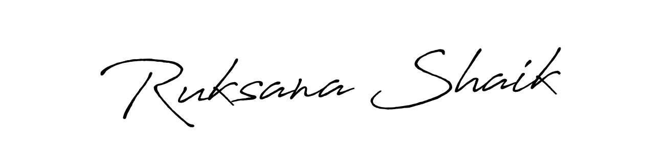 Antro_Vectra_Bolder is a professional signature style that is perfect for those who want to add a touch of class to their signature. It is also a great choice for those who want to make their signature more unique. Get Ruksana Shaik name to fancy signature for free. Ruksana Shaik signature style 7 images and pictures png