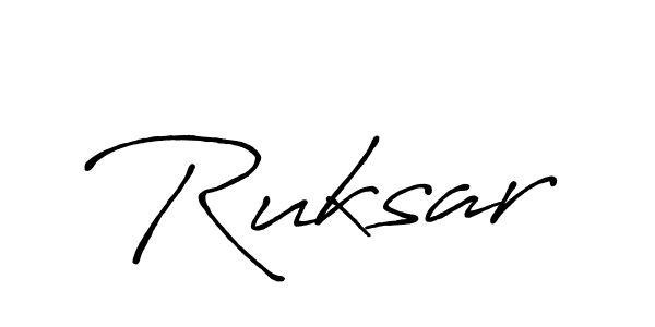 It looks lik you need a new signature style for name Ruksar. Design unique handwritten (Antro_Vectra_Bolder) signature with our free signature maker in just a few clicks. Ruksar signature style 7 images and pictures png