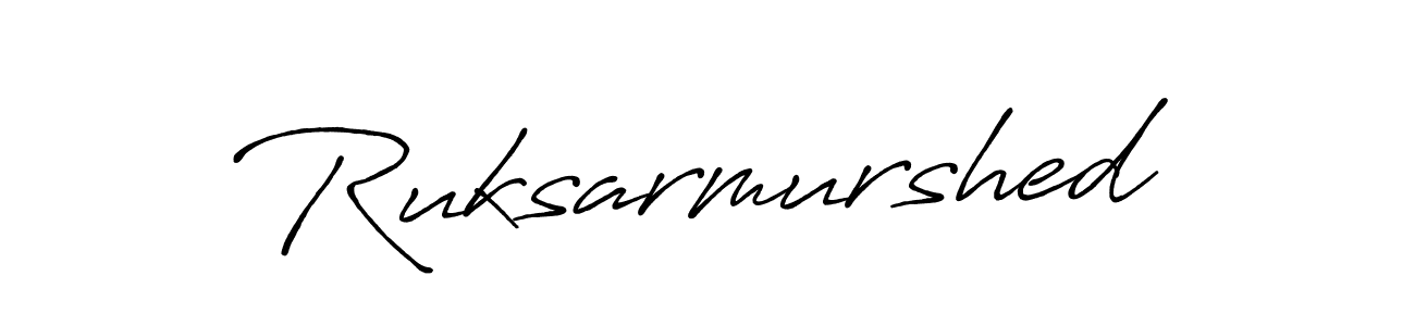 Also You can easily find your signature by using the search form. We will create Ruksarmurshed name handwritten signature images for you free of cost using Antro_Vectra_Bolder sign style. Ruksarmurshed signature style 7 images and pictures png