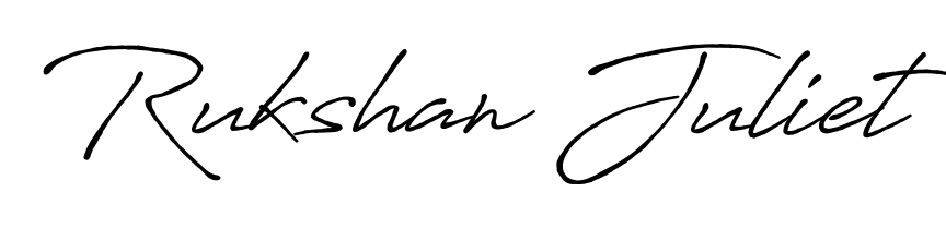The Antro_Vectra_Bolder handwriting style adds charm and authenticity to name Rukshan Juliet. A wonderful choice for personal thank-you notes. Rukshan Juliet signature style 7 images and pictures png
