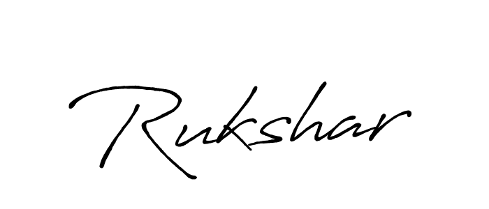 Create a beautiful signature design for name Rukshar. With this signature (Antro_Vectra_Bolder) fonts, you can make a handwritten signature for free. Rukshar signature style 7 images and pictures png