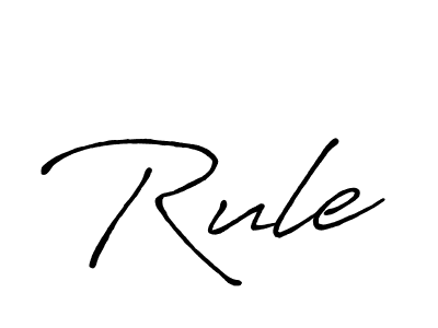 Make a beautiful signature design for name Rule. With this signature (Antro_Vectra_Bolder) style, you can create a handwritten signature for free. Rule signature style 7 images and pictures png