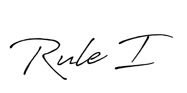 How to make Rule I signature? Antro_Vectra_Bolder is a professional autograph style. Create handwritten signature for Rule I name. Rule I signature style 7 images and pictures png