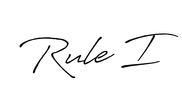 How to make Rule I signature? Antro_Vectra_Bolder is a professional autograph style. Create handwritten signature for Rule I name. Rule I signature style 7 images and pictures png