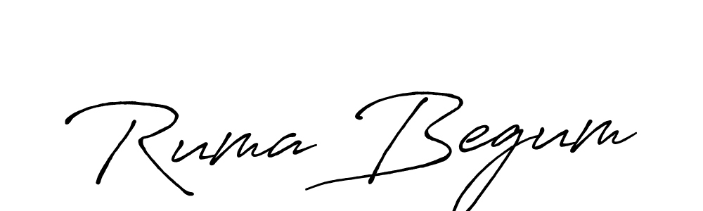 Design your own signature with our free online signature maker. With this signature software, you can create a handwritten (Antro_Vectra_Bolder) signature for name Ruma Begum. Ruma Begum signature style 7 images and pictures png