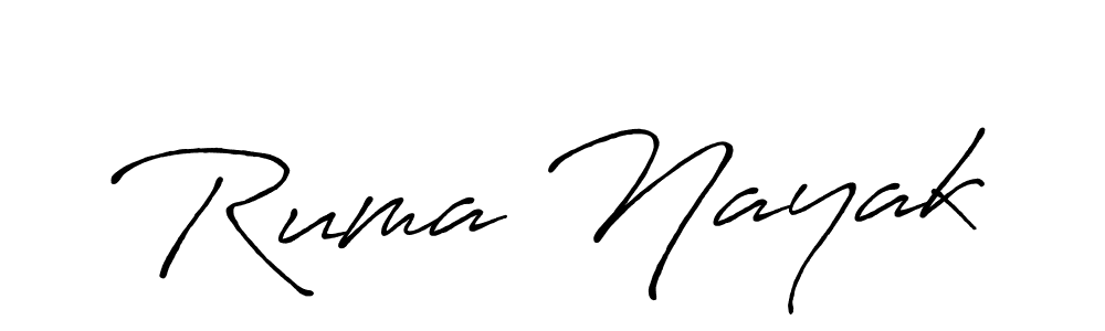 Design your own signature with our free online signature maker. With this signature software, you can create a handwritten (Antro_Vectra_Bolder) signature for name Ruma Nayak. Ruma Nayak signature style 7 images and pictures png
