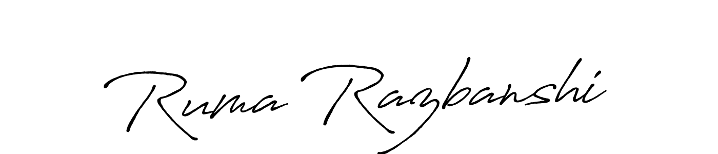 You can use this online signature creator to create a handwritten signature for the name Ruma Razbanshi. This is the best online autograph maker. Ruma Razbanshi signature style 7 images and pictures png