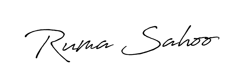 Use a signature maker to create a handwritten signature online. With this signature software, you can design (Antro_Vectra_Bolder) your own signature for name Ruma Sahoo. Ruma Sahoo signature style 7 images and pictures png