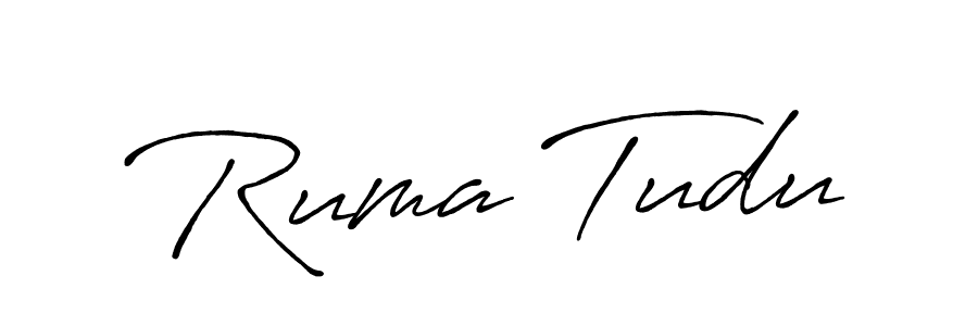 How to make Ruma Tudu signature? Antro_Vectra_Bolder is a professional autograph style. Create handwritten signature for Ruma Tudu name. Ruma Tudu signature style 7 images and pictures png