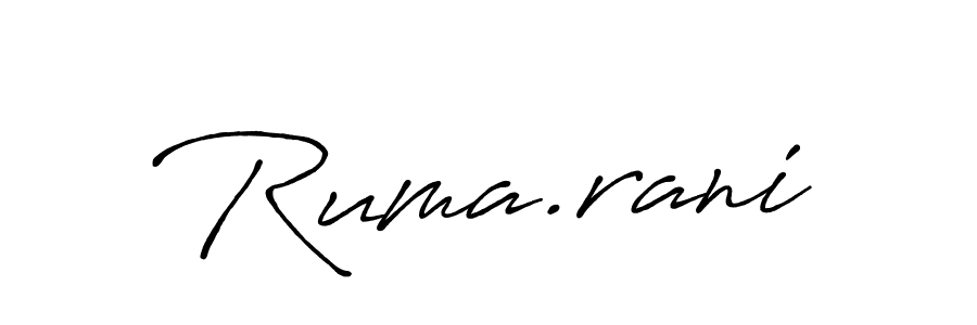 Use a signature maker to create a handwritten signature online. With this signature software, you can design (Antro_Vectra_Bolder) your own signature for name Ruma.rani. Ruma.rani signature style 7 images and pictures png