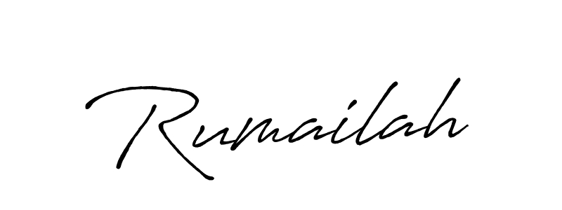It looks lik you need a new signature style for name Rumailah. Design unique handwritten (Antro_Vectra_Bolder) signature with our free signature maker in just a few clicks. Rumailah signature style 7 images and pictures png