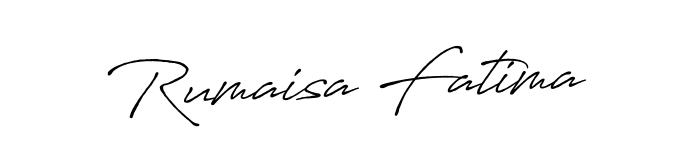 The best way (Antro_Vectra_Bolder) to make a short signature is to pick only two or three words in your name. The name Rumaisa Fatima include a total of six letters. For converting this name. Rumaisa Fatima signature style 7 images and pictures png