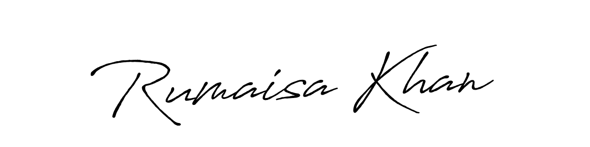 It looks lik you need a new signature style for name Rumaisa Khan. Design unique handwritten (Antro_Vectra_Bolder) signature with our free signature maker in just a few clicks. Rumaisa Khan signature style 7 images and pictures png