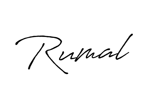 How to make Rumal signature? Antro_Vectra_Bolder is a professional autograph style. Create handwritten signature for Rumal name. Rumal signature style 7 images and pictures png