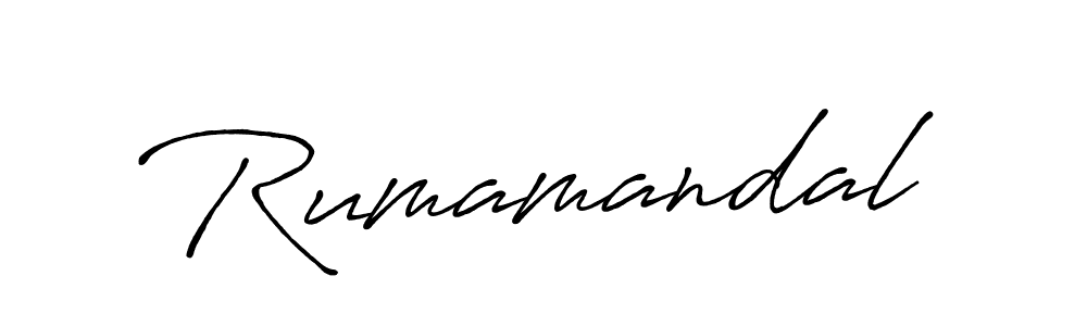 Create a beautiful signature design for name Rumamandal. With this signature (Antro_Vectra_Bolder) fonts, you can make a handwritten signature for free. Rumamandal signature style 7 images and pictures png