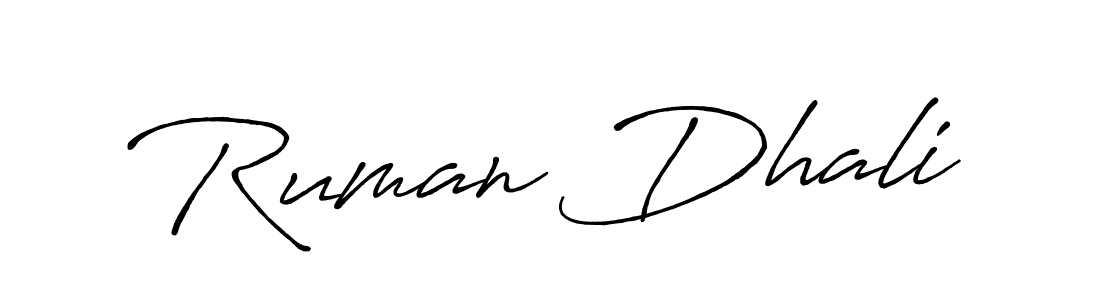 How to make Ruman Dhali signature? Antro_Vectra_Bolder is a professional autograph style. Create handwritten signature for Ruman Dhali name. Ruman Dhali signature style 7 images and pictures png