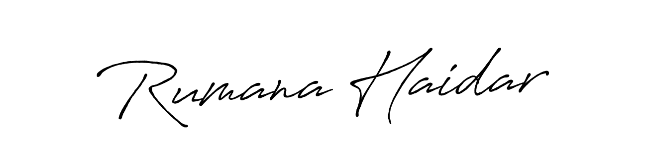 How to make Rumana Haidar signature? Antro_Vectra_Bolder is a professional autograph style. Create handwritten signature for Rumana Haidar name. Rumana Haidar signature style 7 images and pictures png