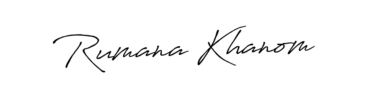 Make a beautiful signature design for name Rumana Khanom. Use this online signature maker to create a handwritten signature for free. Rumana Khanom signature style 7 images and pictures png