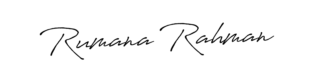 It looks lik you need a new signature style for name Rumana Rahman. Design unique handwritten (Antro_Vectra_Bolder) signature with our free signature maker in just a few clicks. Rumana Rahman signature style 7 images and pictures png