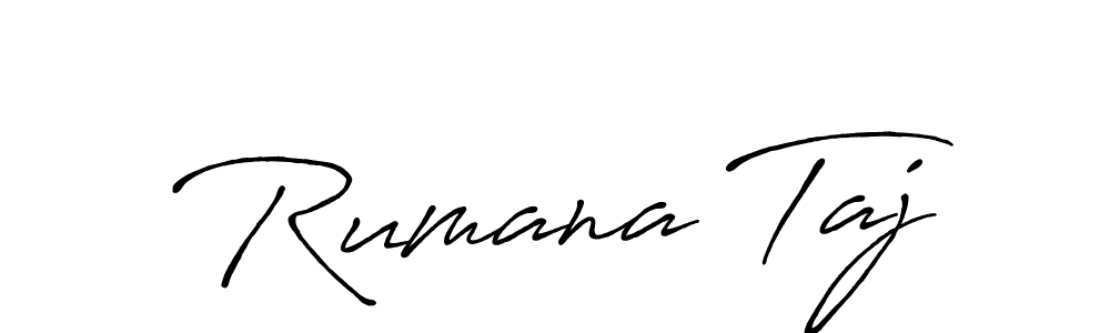 Design your own signature with our free online signature maker. With this signature software, you can create a handwritten (Antro_Vectra_Bolder) signature for name Rumana Taj. Rumana Taj signature style 7 images and pictures png