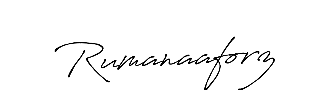 The best way (Antro_Vectra_Bolder) to make a short signature is to pick only two or three words in your name. The name Rumanaaforz include a total of six letters. For converting this name. Rumanaaforz signature style 7 images and pictures png